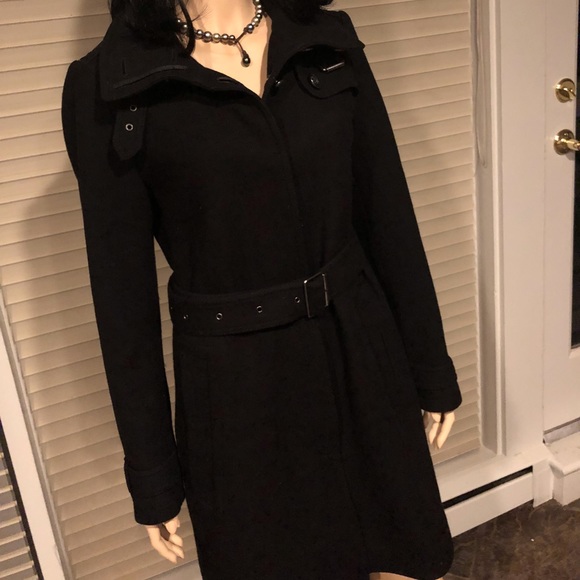 black burberry coat